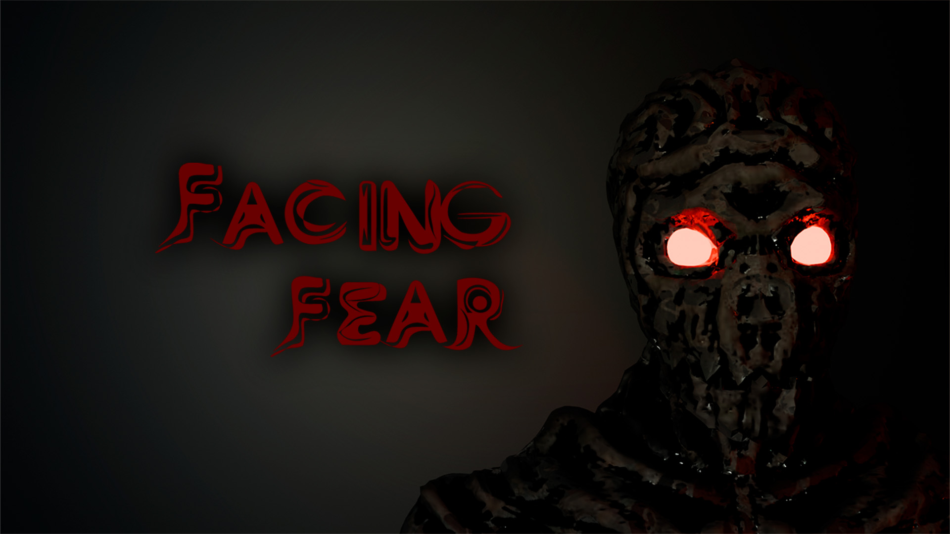 Facing Fear - Tela do jogo mostrando ambiente sombrio